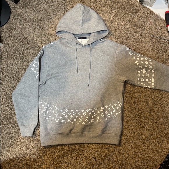 Louis Vuitton Gray Monogram Hoodie - Oversized Large (XL) - Picture 1 of 6